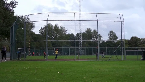 Kids playing baseball Stock Footage 119555562