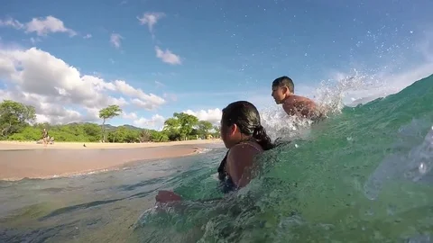 Kids Playing At The Beach 스톡 동영상 83961798