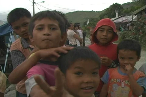Kids playing in camera Stock Footage 114197