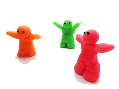 Kids Playing Character Set Stock Photos