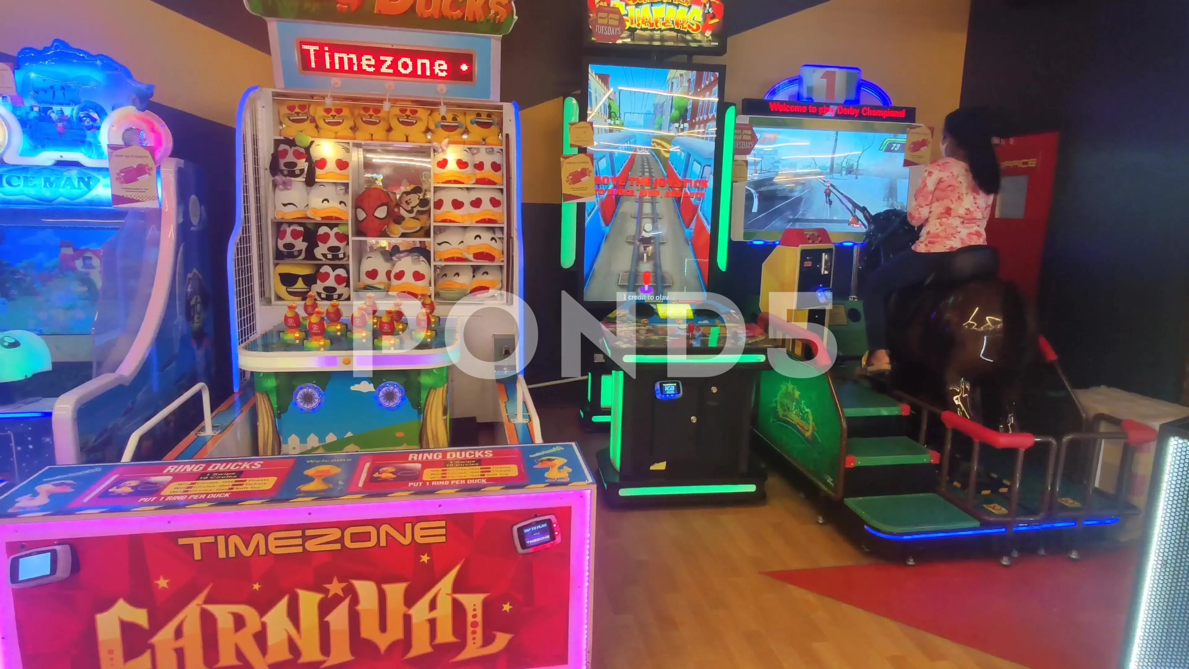 Kids playing in game zone in a mall