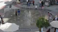 Kids Playing Highland Center Water Fountain Hollywood, Courtyard Shopping Center HD Footage