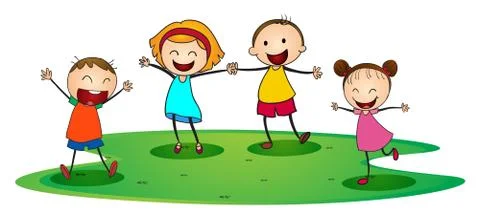 Kids playing Stock Illustration