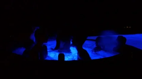 Kids Playing in Jacuzzi 03 Stock Footage 91714947