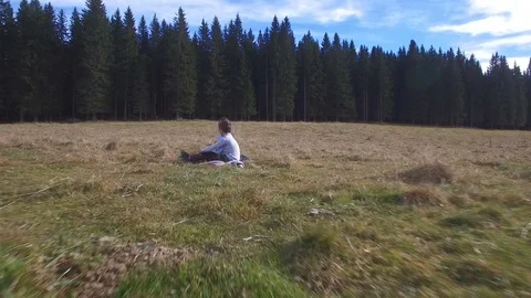Kids playing on meadow Stock Footage 87085729