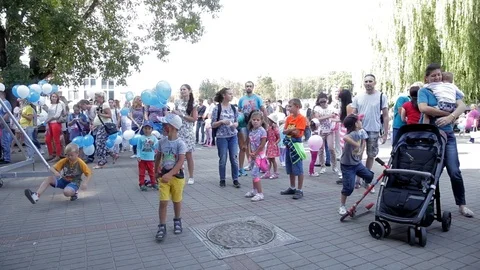 Kids playing in the park Stock Footage 71481334