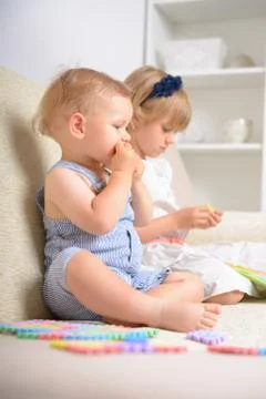 Kids playing Stock Photos