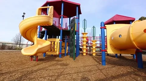Kids playing on playground Stock Footage 50124124