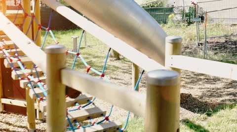 Kids Playing on Playground Stock Footage 52383594