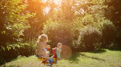 Kids Playing on Playground Stock-Footage 52388784