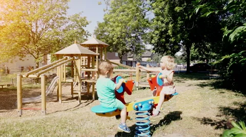 Kids Playing on Playground 動画素材 52388849