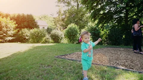 Kids Playing on Playground Stock Footage 52389759