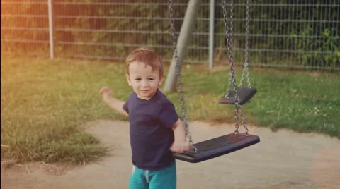 Kids Playing on Playground Stock Footage 53004444