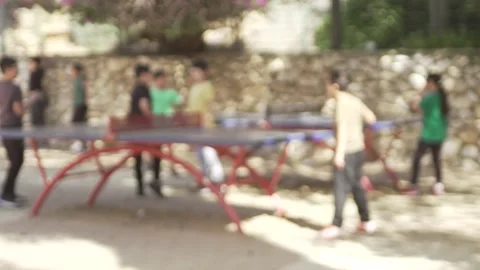 Kids Playing On School Yard, Blur  For background usage, Jewish School, Israeli  库存影片 238041572