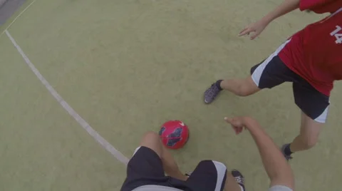 Kids playing soccer Stock Footage 40471697
