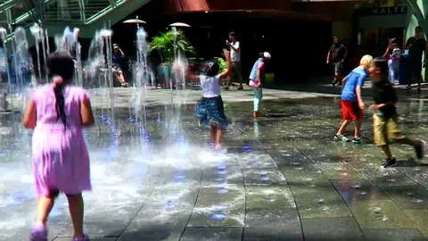Kids playing with water Stock Footage 75654831