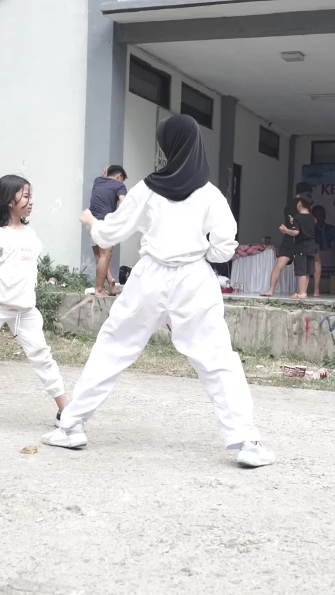 Kids practicing karate Stock-Footage 254068331