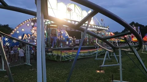 Kids Rollercoaster Stock Footage 140293672