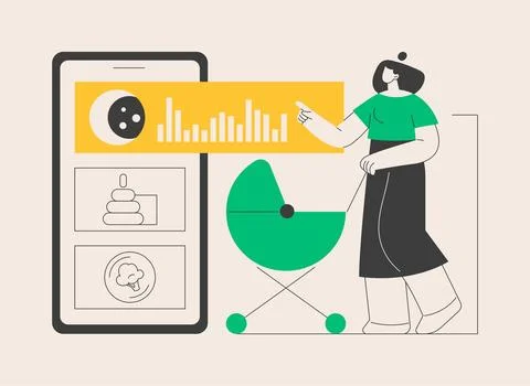 Kids routine app abstract concept vector illustration. 스톡 일러스트