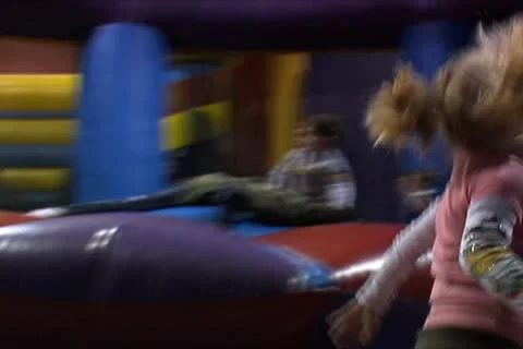 Kids Running in Inflatable Area 動画素材 10704380