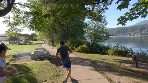 Kids running in a park Stock Footage 137622360