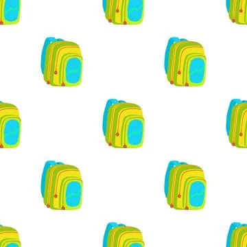 Kids school bag pattern seamless vector Stock Illustration