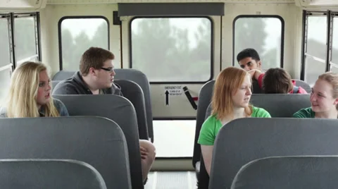Kids on school bus Video stock 30699556