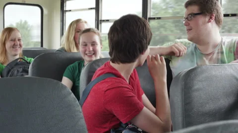 Kids on school bus Video stock 30699693
