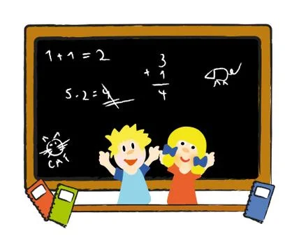Kids in school Stock Illustration