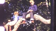 Kids Sitting Play In Tree Brother Sister Fun 1950S Vintage Film Home Movie  Stock Footage
