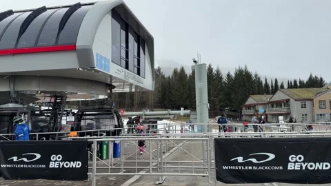Kids Ski School Located At The Base Of Whistler Blackcomb Ski Resort, BC, Canada Video stock 334014640
