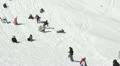 Kids Sledding Children Playing Sledging Mountain Snow Winter People Families Fun HD Footage