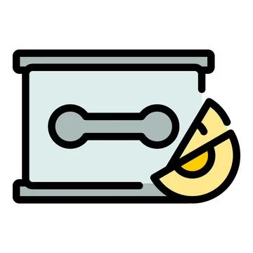 Kids snack box icon vector flat Stock Illustration