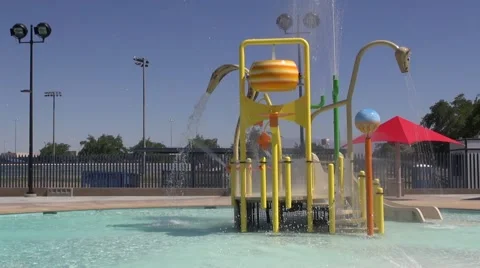 Kids splash pool Area Stock Footage 40219808