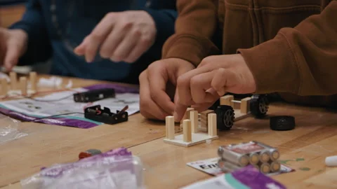 Kids in STEM class learning engineering Stock Footage 283881426