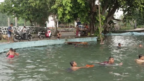 Kids swimming Stock Footage 220738695