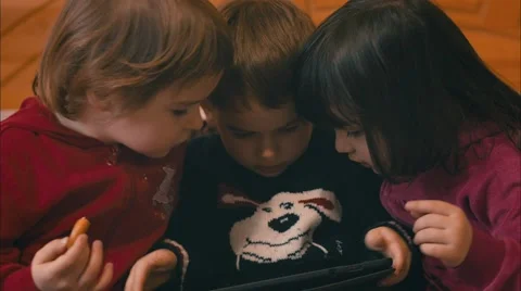 Kids with tablet Stock Footage 47246656