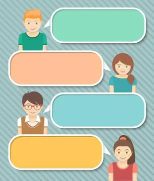 Kids talking Infographics 스톡 일러스트