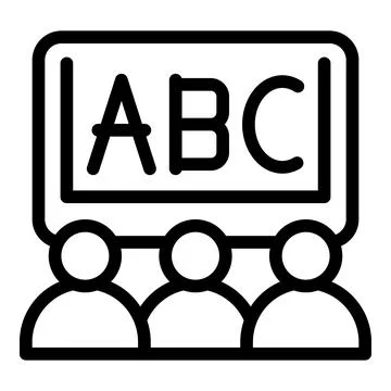 Kids teaching icon outline vector. Early learning Ilustração Stock