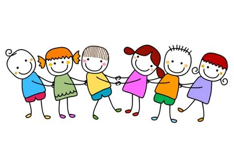 Kids team Stock Illustration