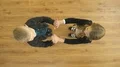 The kids thumb up to the camera. View from above. Real time capture 4k or 4k+ Resolution