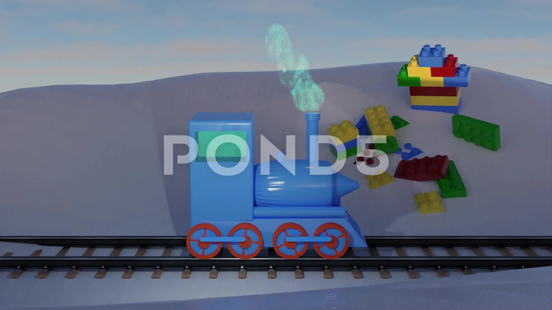 Kids Toy Train Cartoon : Winter Adventur... | Stock Video | Pond5