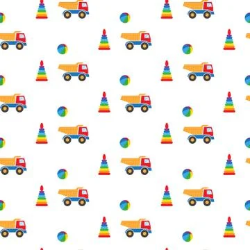 Kids toys. Pattern Stock Illustration