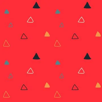 Kids triangular seamless pattern Stock Illustration