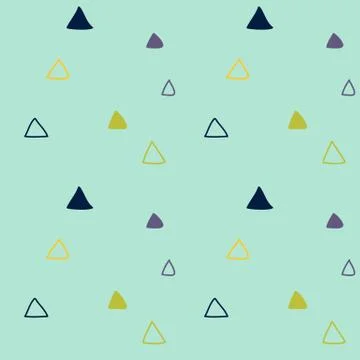 Kids triangular seamless pattern Stock Illustration