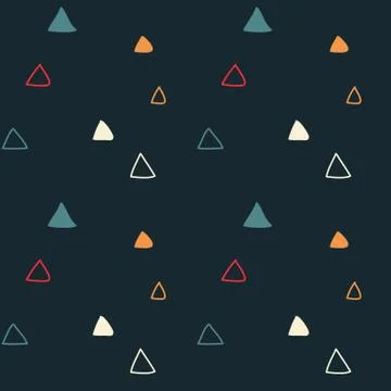 Kids triangular seamless pattern Stock Illustration