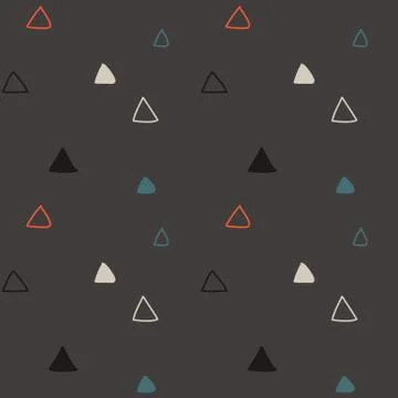 Kids triangular seamless pattern Illustrazione stock