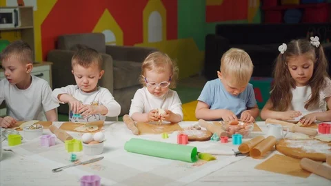Kids trying cook for first time Stock Footage 108493810