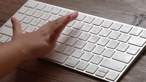 Kids typing number Stock Footage 158919505