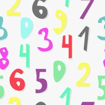 Kids typography seamless pattern Stock Illustration